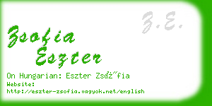 zsofia eszter business card